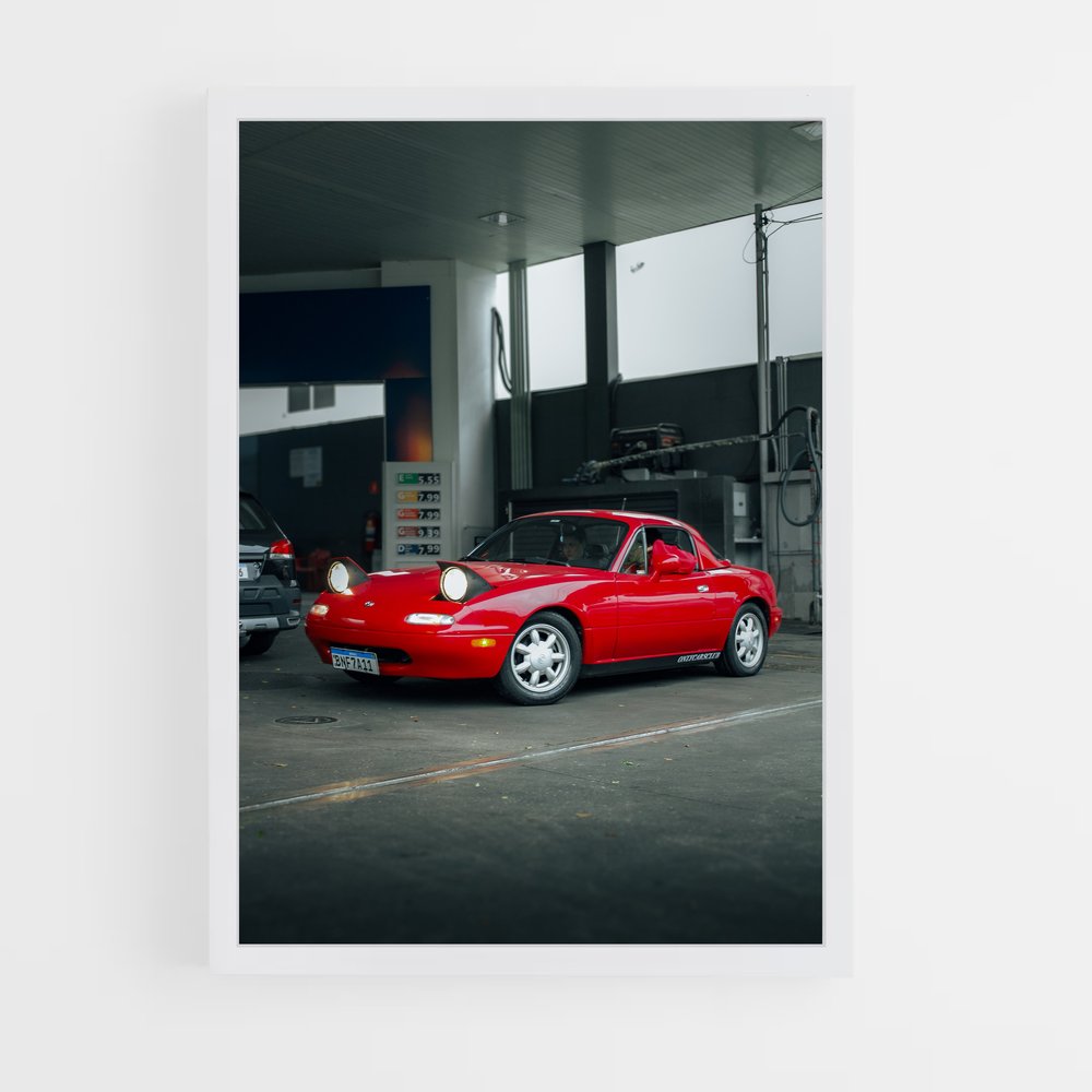 Poster Rouge passion ouvertes – affiche Mazda (vue 3)